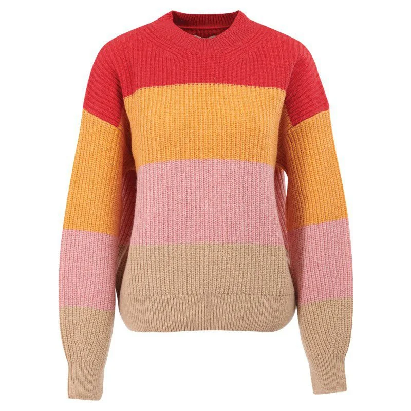 Barbour Ula Ladies Knit Jumper - Multi Welt Pockets Slit Pockets Flap Pockets