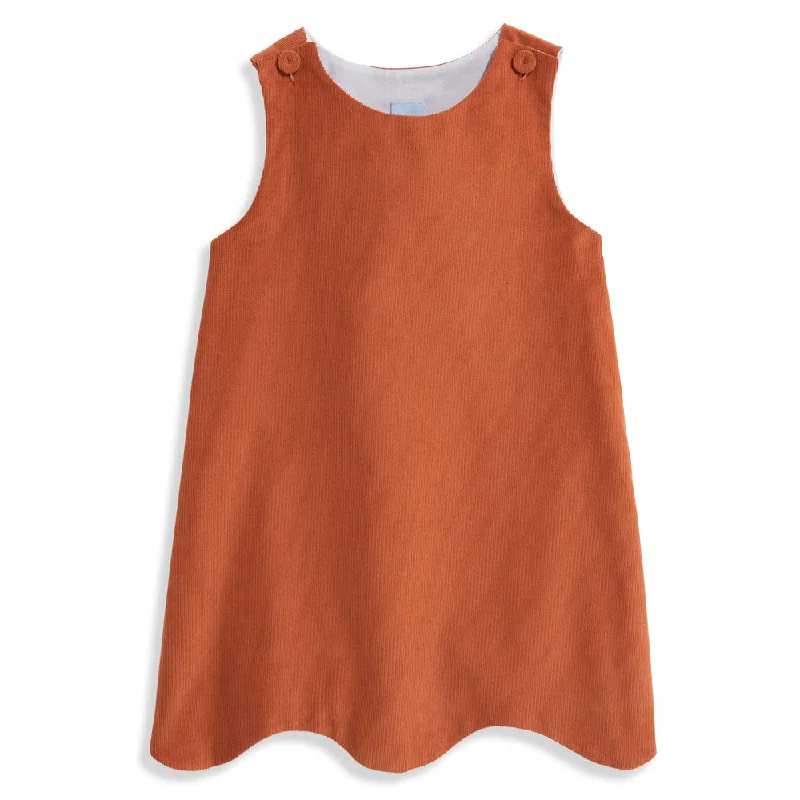 Corduroy Leslie Jumper -- Saffron Real Fur Shearling Chenille