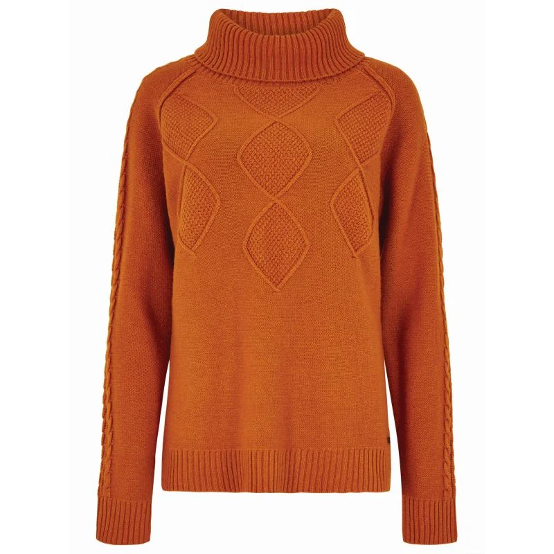 Dubarry Belleek Ladies Roll Neck Jumper - Cayenne Solid Print Embellished