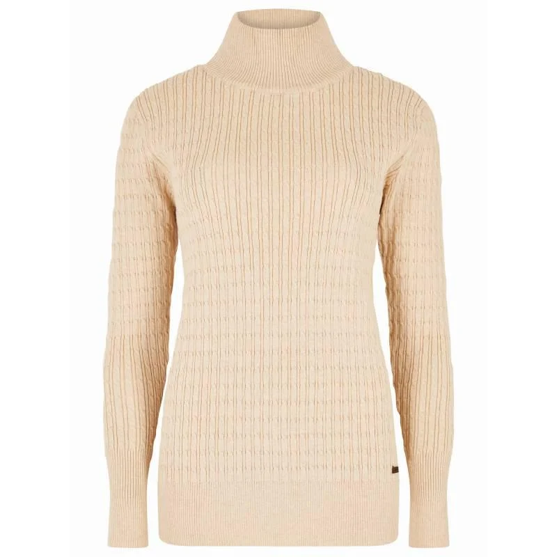 Dubarry Hacketstown Ladies Roll Neck Jumper - Oyster Neon Metallic Matte