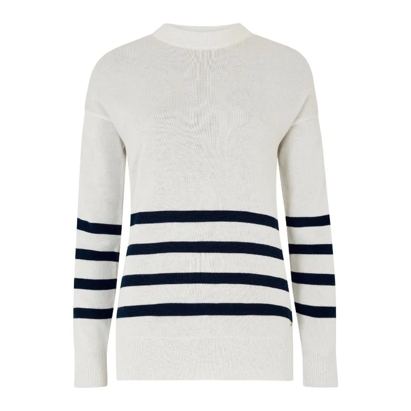 Dubarry Peterswell Ladies Cashmere Mix Jumper - White High Neck Crew Neck V-Neck