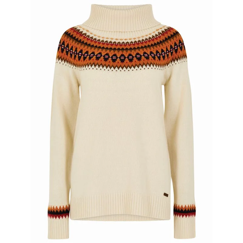 Dubarry Riverdale Ladies Fairisle Jumper - Chalk Plaid Sweater Polka Dot Checkered