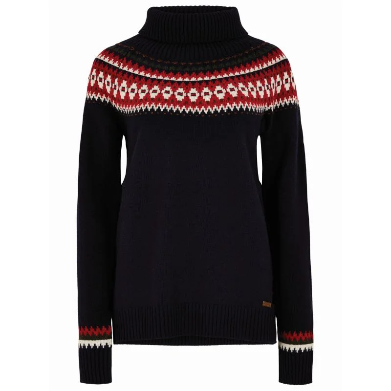 Dubarry Riverdale Ladies Fairisle Jumper - Navy Velvet Chenille Corduroy