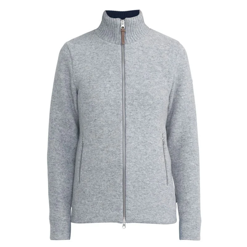 Holebrook Claire Windproof Ladies Full Zip Jumper - Grey Melange Plaid Sweater Polka Dot Checkered Holebrook Claire Windproof Ladies Full Zip Jumper - Grey Melange Plaid Sweater Polka Dot Checkered