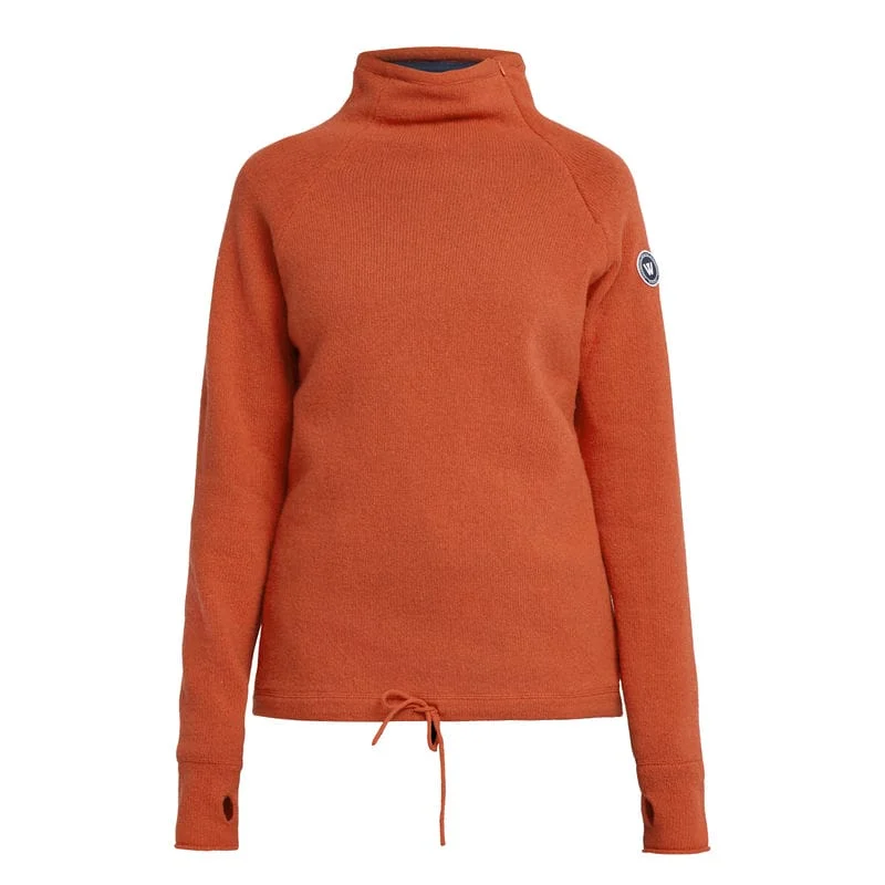 Holebrook Martina Windproof Ladies Jumper - Burnt Orange Open Front Closed Front Wrap Front Holebrook Martina Windproof Ladies Jumper - Burnt Orange Open Front Closed Front Wrap Front