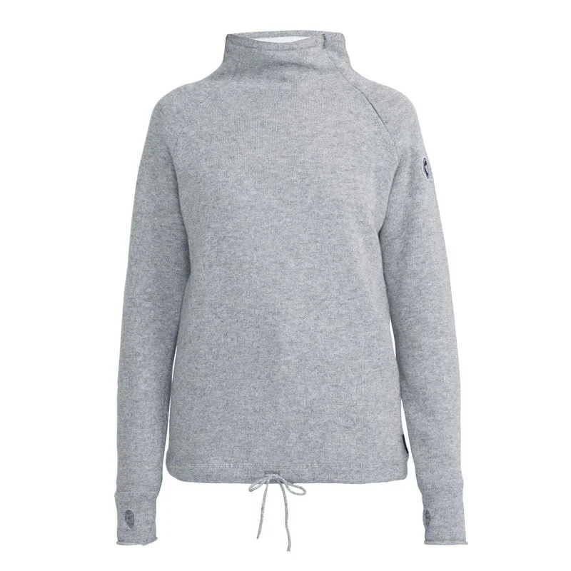 Holebrook Martina Windproof Ladies Jumper - Grey Melange Welt Pockets Slit Pockets Flap Pockets