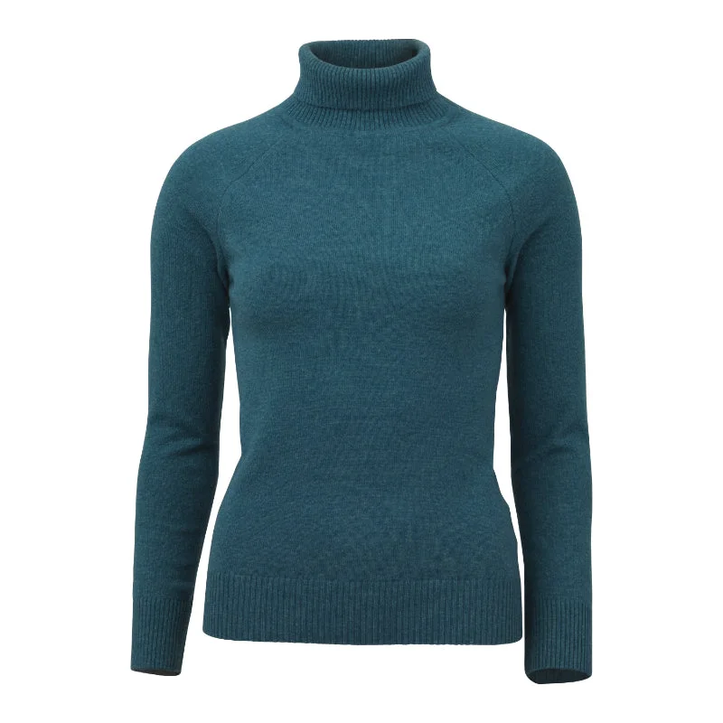 Laksen Kit Ladies Lambswool Cashmere Roll Neck Jumper - Deep Ocean Sweater Knitwear Pullover Laksen Kit Ladies Lambswool Cashmere Roll Neck Jumper - Deep Ocean Sweater Knitwear Pullover