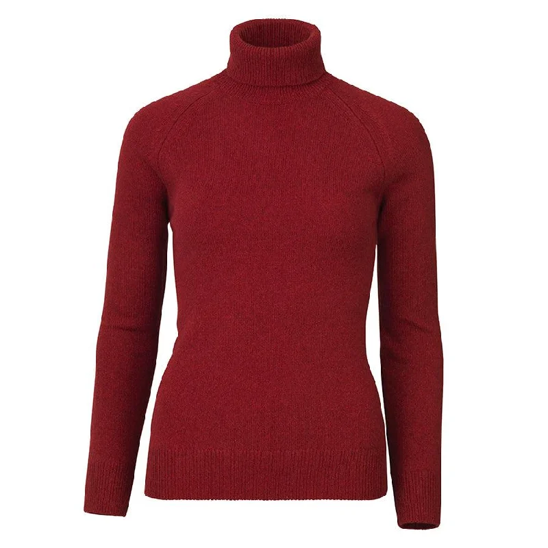 Laksen Westminster Ladies Lambswool Roll Neck Jumper - Wine Boxy Sweater Fitted Sweater A-Line Laksen Westminster Ladies Lambswool Roll Neck Jumper - Wine Boxy Sweater Fitted Sweater A-Line