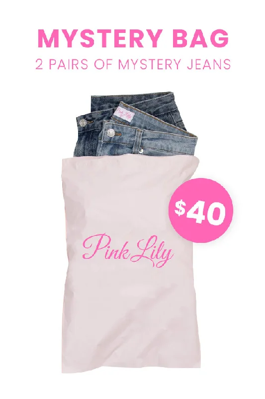 Pink Lily Jean Mystery Bag FINAL SALE Classic Blue Denim Jeans