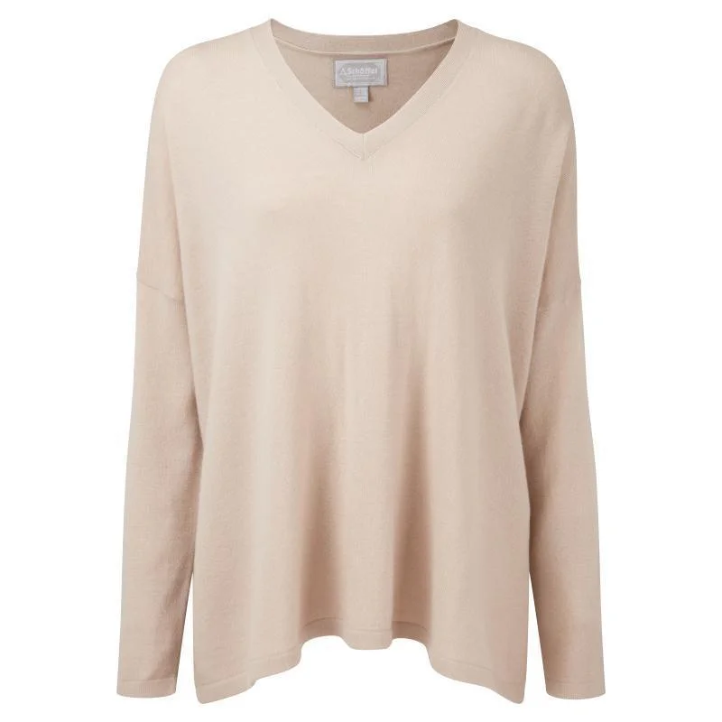 Schoffel Devon Merino Ladies Jumper - Oat Welt Pockets Slit Pockets Flap Pockets