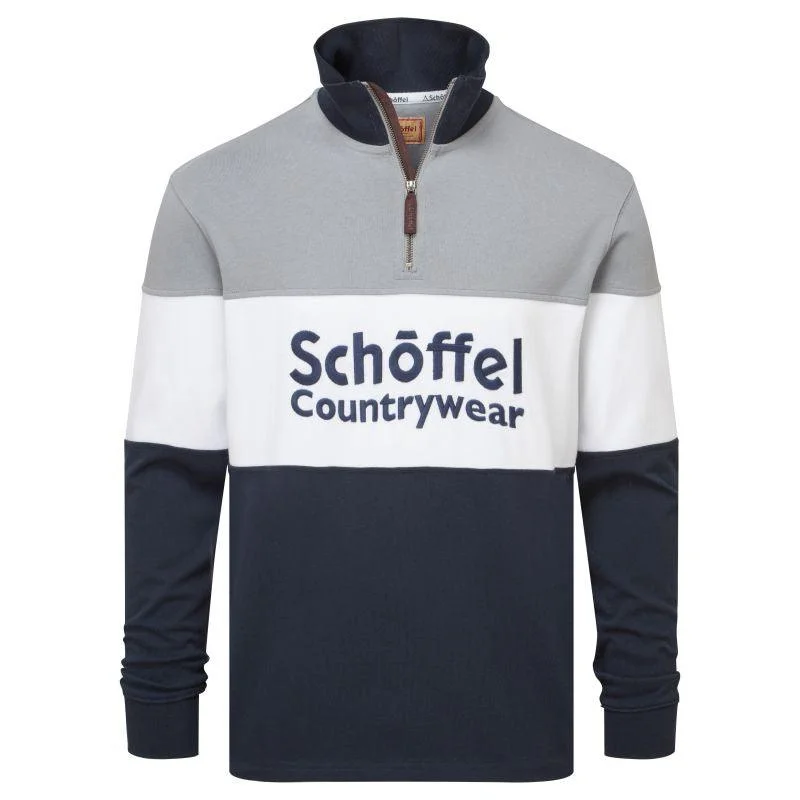 Schoffel Exeter Heritage 1/4 Zip Jumper - Grey Machine Wash Dry Clean Hand Wash