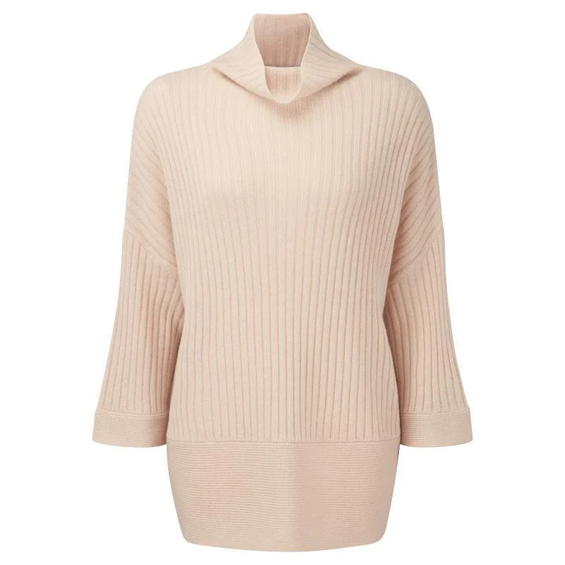 Schoffel Ladies Merino Loose Fit Jumper - Vanilla Boat Neck Shawl Collar Notched Collar Schoffel Ladies Merino Loose Fit Jumper - Vanilla Boat Neck Shawl Collar Notched Collar