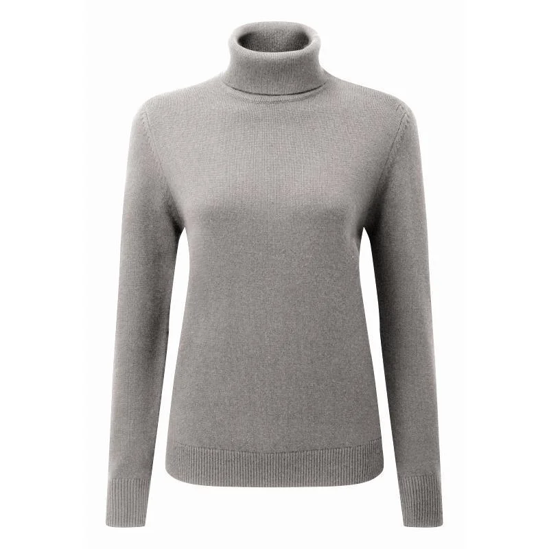 Schoffel Ladies Merino Roll Neck Jumper - Silver Grey Cashmere Blend Cotton Blend Poly Blend Schoffel Ladies Merino Roll Neck Jumper - Silver Grey Cashmere Blend Cotton Blend Poly Blend