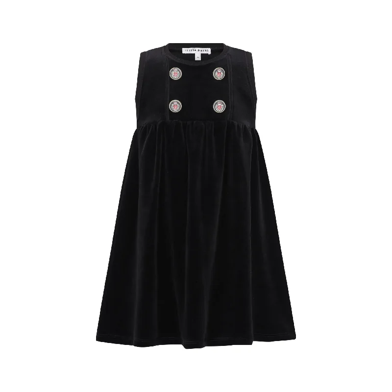 Velour black jumper by Little Parni Stretchy Elastic Breathable