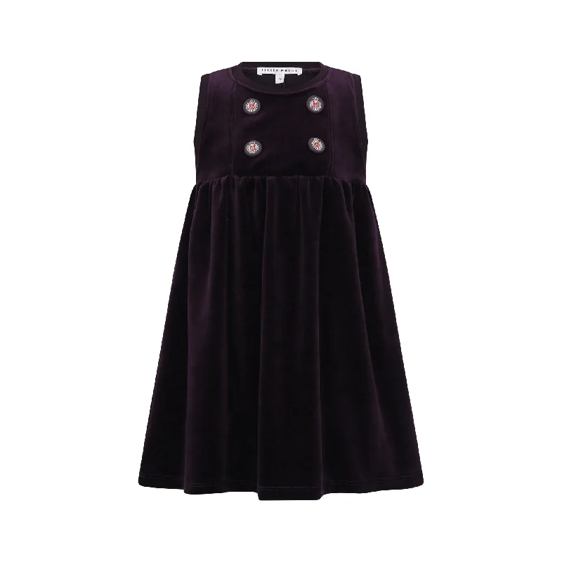 Velour plum jumper by Little Parni Real Fur Shearling Chenille