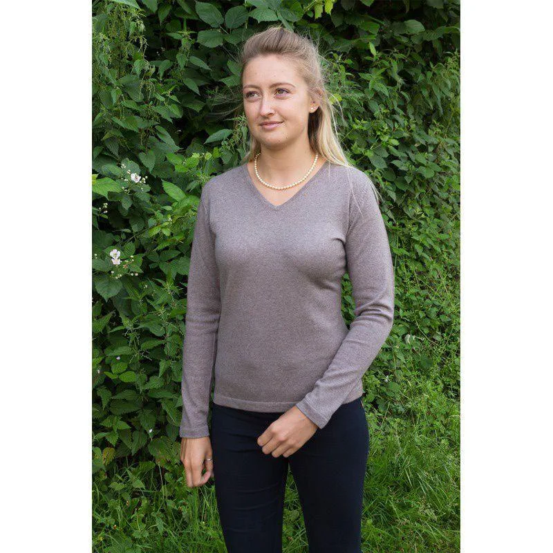 William Powell Ladies Merino V Neck Jumper - Mushroom Rayon Fabric Velvet Fabric Corduroy Fabric William Powell Ladies Merino V Neck Jumper - Mushroom Rayon Fabric Velvet Fabric Corduroy Fabric