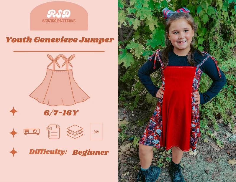 Youth Genevieve Jumper PDF Velvet Chenille Corduroy