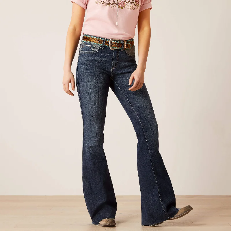 Women's R.e.a.l. High Rise Doba Flare Jean Comfortable Low-Rise Jeans