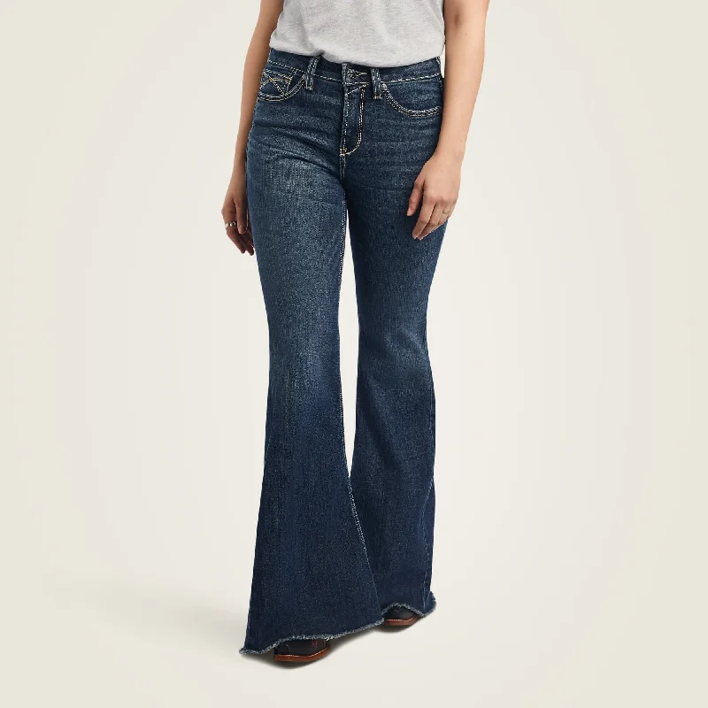 Women's R.e.a.l. High Rise Zinnia Extreme Flare Jean Trendy Flared Leg Jeans