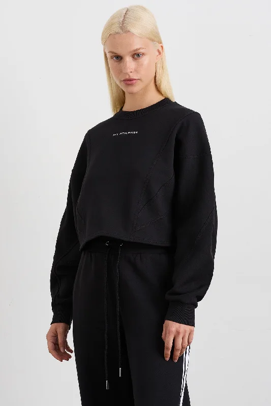 Batwing Crop Crew Jumper 413 Fitted Slim Tailored