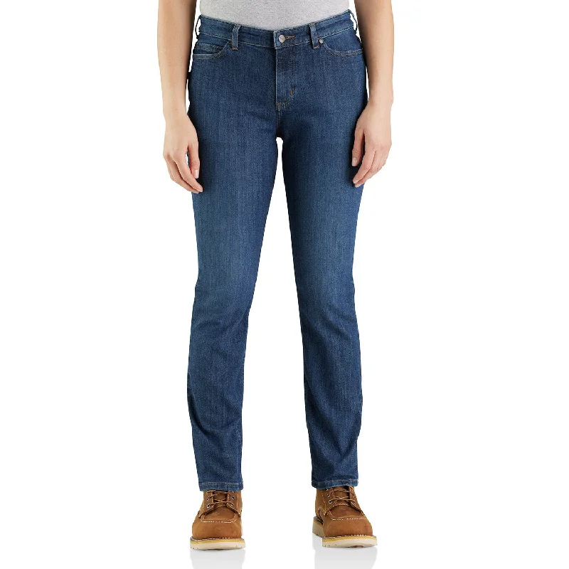 Carhartt Women's Rugged Flex® Relaxed Fit Carpenter Jean Trendy Pleated Waist Jeans