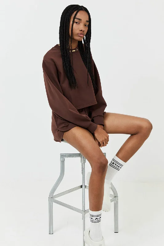 Cotton Terry Crew Jumper 413 Bright Pastel Dark