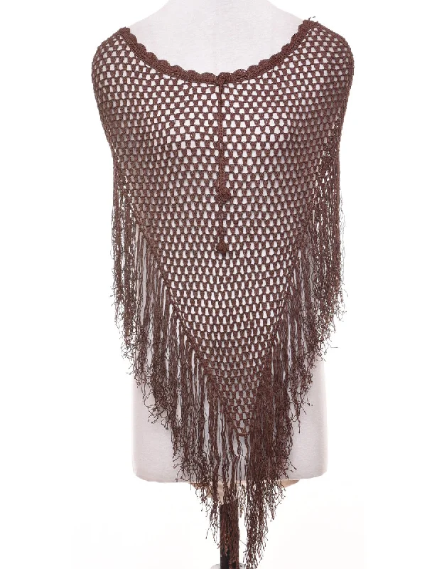Crochet Summer Knit Crochet Jumper - M Embroidered Appliqued Beaded