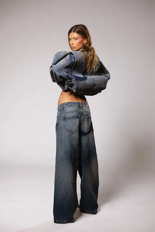 Empire Jean / Overcast Casual Distressed Denim Jeans