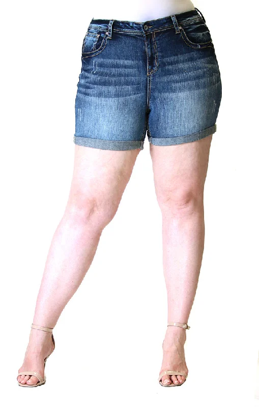 Grace in LA Jean shorts Stylish Acid-Wash Jeans