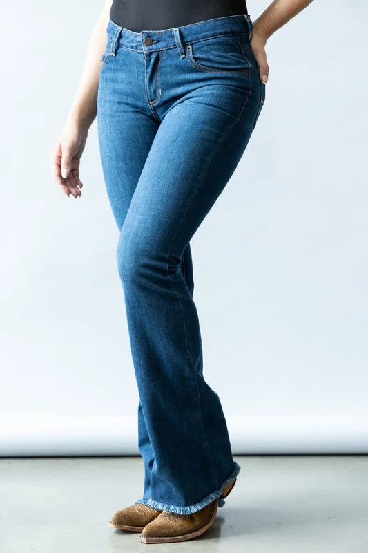 Lola Raw Hem Jean Chic Double Waistband Jeans