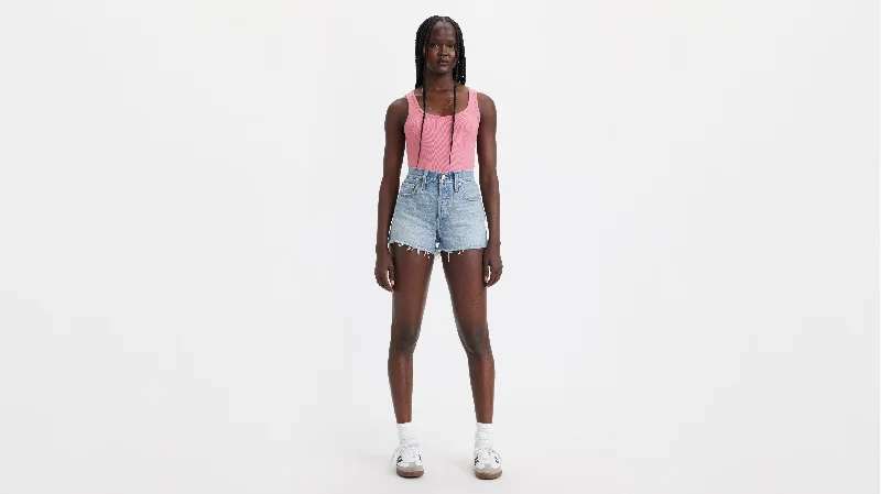 Levi's® Women's 501® Original High-Rise Jean Shorts Fashionable Distressed Jeans