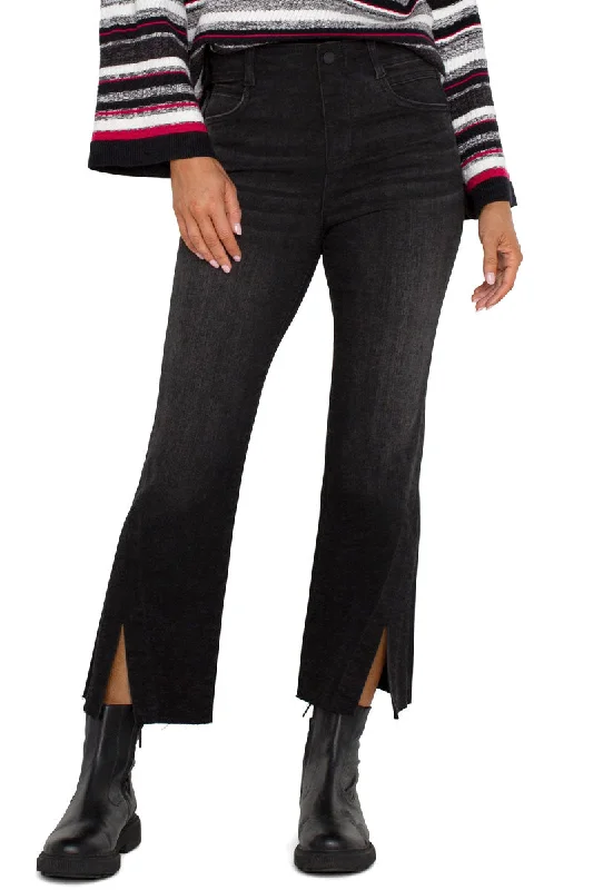 Liverpool Gia Flare Twisted Seam Jean in Lost Creek Wash Chic Double Waistband Jeans