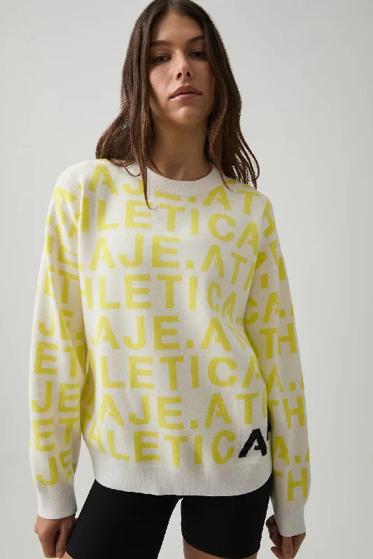 Logo Knit Crew Jumper 417 Machine Wash Dry Clean Hand Wash