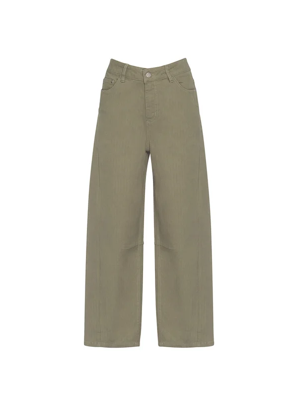 Madly Sweetly Bianca Jean -Olive Comfortable Full-Length Denim Jeans