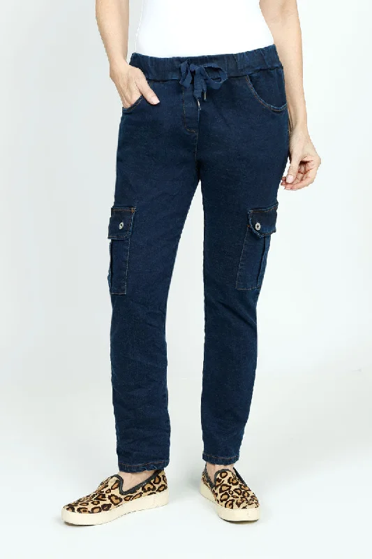 Organic Rags Cargo Jean Trendy Paperbag Waist Jeans