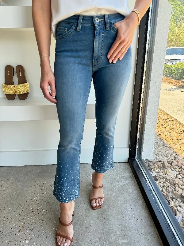 Rolling Stones Starlet Crop Jean Casual High-Waisted Bootcut Jeans