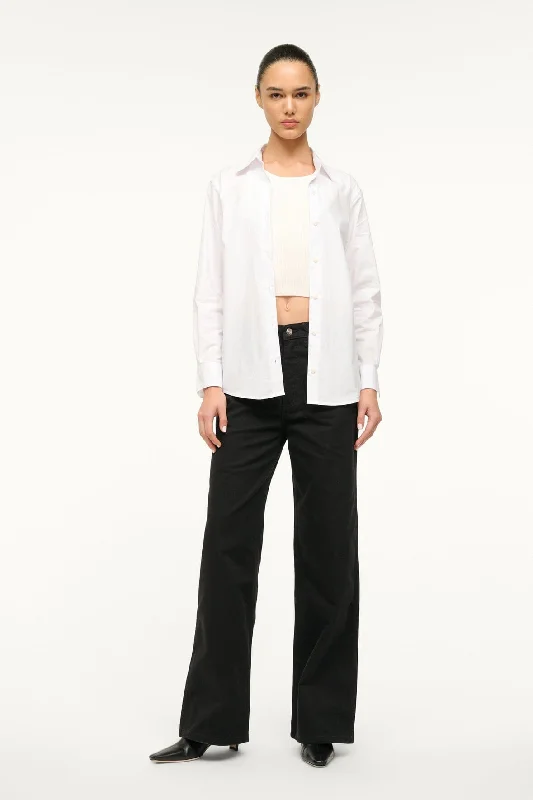 STAUD + WRANGLER THE LOOSE JEAN | BLACK Trendy Low-Rise Slim Jeans
