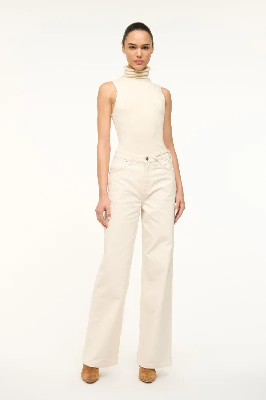 STAUD + WRANGLER THE LOOSE JEAN | CREAM Classic Blue Denim Jeans
