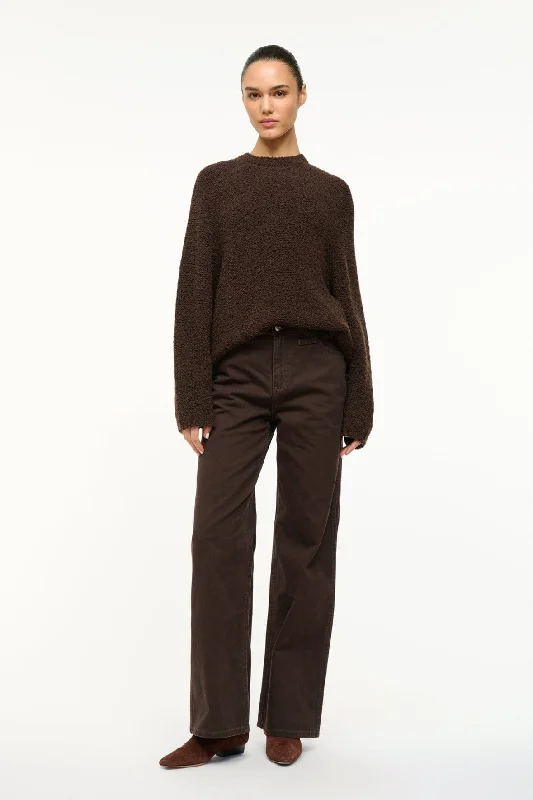 STAUD + WRANGLER THE LOOSE JEAN | EARTH Comfortable Folded Hem Jeans