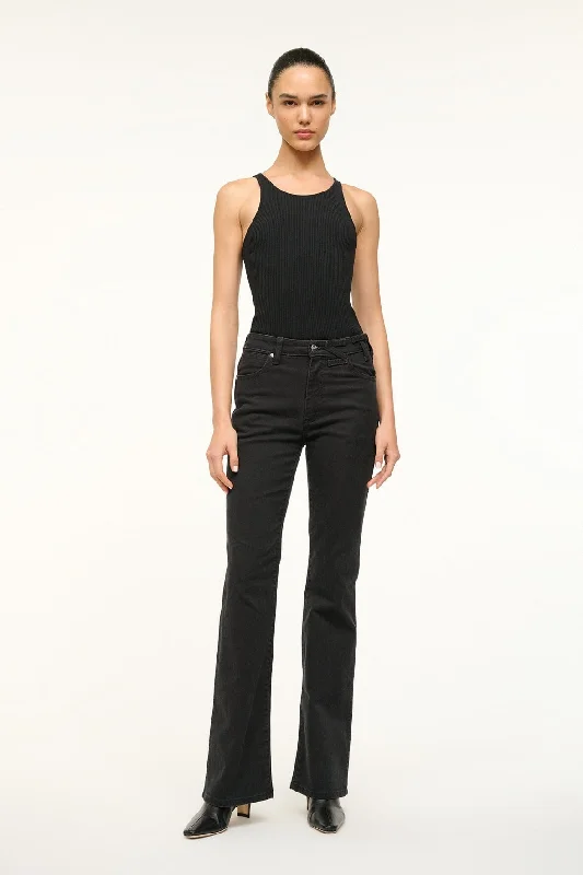 STAUD + WRANGLER THE MUST JEAN | BLACK Stylish High-Waist Jeans