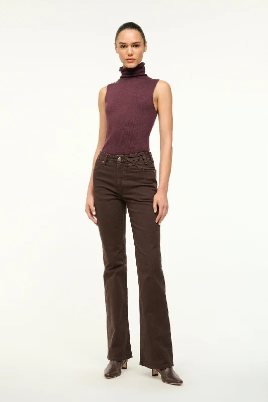 STAUD + WRANGLER THE MUST JEAN | EARTH Fashionable Button-Front Jeans