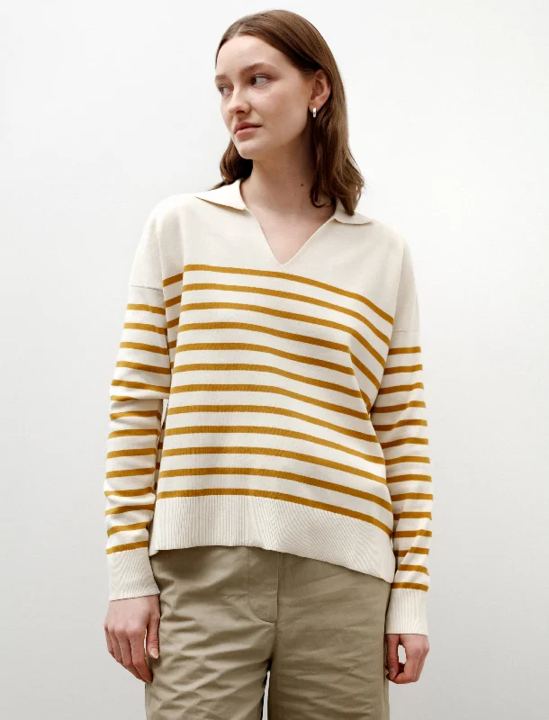 Open Neck Jumper Ecru/Cider High Neck Crew Neck V-Neck