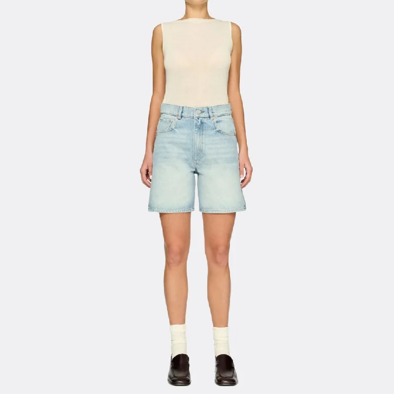 Taylor Jean Short (Vintage Light) Fashionable Raw Edge Jeans