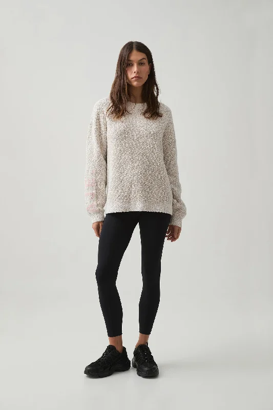Textured Knit Crew Jumper 417 Toggled Drawstring Belted