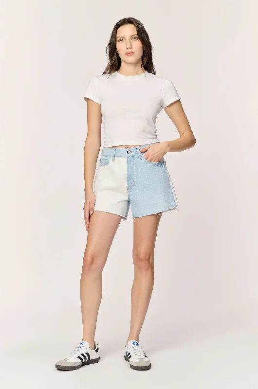 VVI - RELAXED JEAN SHORT  | TWO TONED Stylish Tapered Fit Jeans