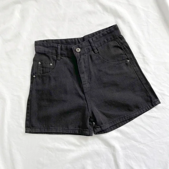 Women High Waisted Denim Jean Black White Solid Cotton Zipper Fly Trendy Wide-Legged High-Waist Jeans Women High Waisted Denim Jean Black White Solid Cotton Zipper Fly Trendy Wide-Legged High-Waist Jeans