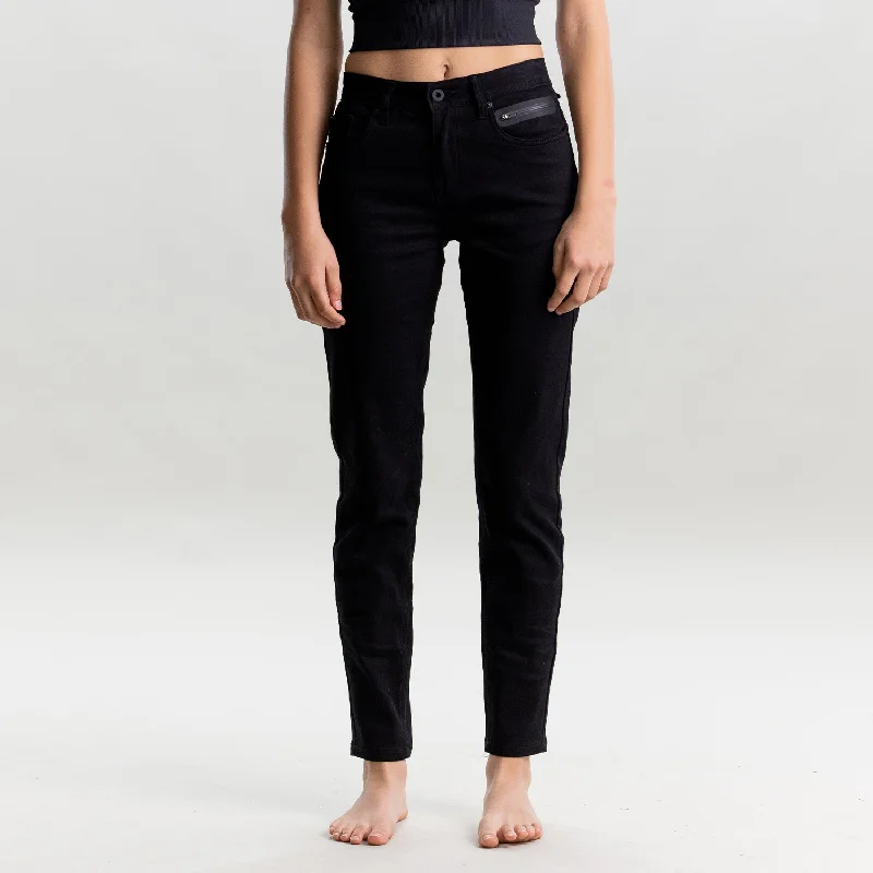 LWB Jean | Skinny - Black - Women's Stylish Paperbag Waist Denim