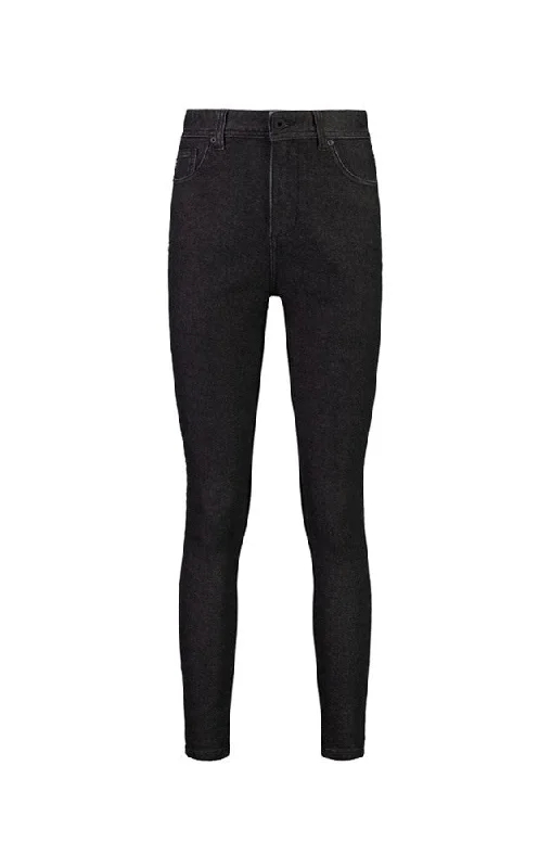 Search Jean - Washed Black - Women's Trendy Wide-Legged High-Waist Jeans