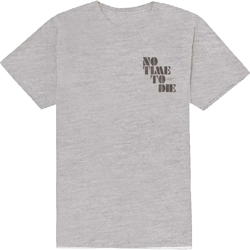 James Bond 007 | Official Band T-Shirt | No Time To Die & Logo Ribbed Striped Patterned James Bond 007 | Official Band T-Shirt | No Time To Die & Logo Ribbed Striped Patterned