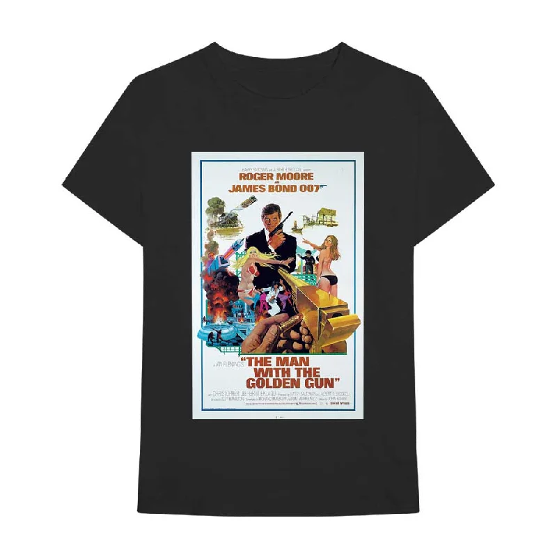 James Bond 007 | Official Band T-Shirt | The Man With The Golden Gun Poster Denim Fabric Leather Fabric Suede Fabric James Bond 007 | Official Band T-Shirt | The Man With The Golden Gun Poster Denim Fabric Leather Fabric Suede Fabric